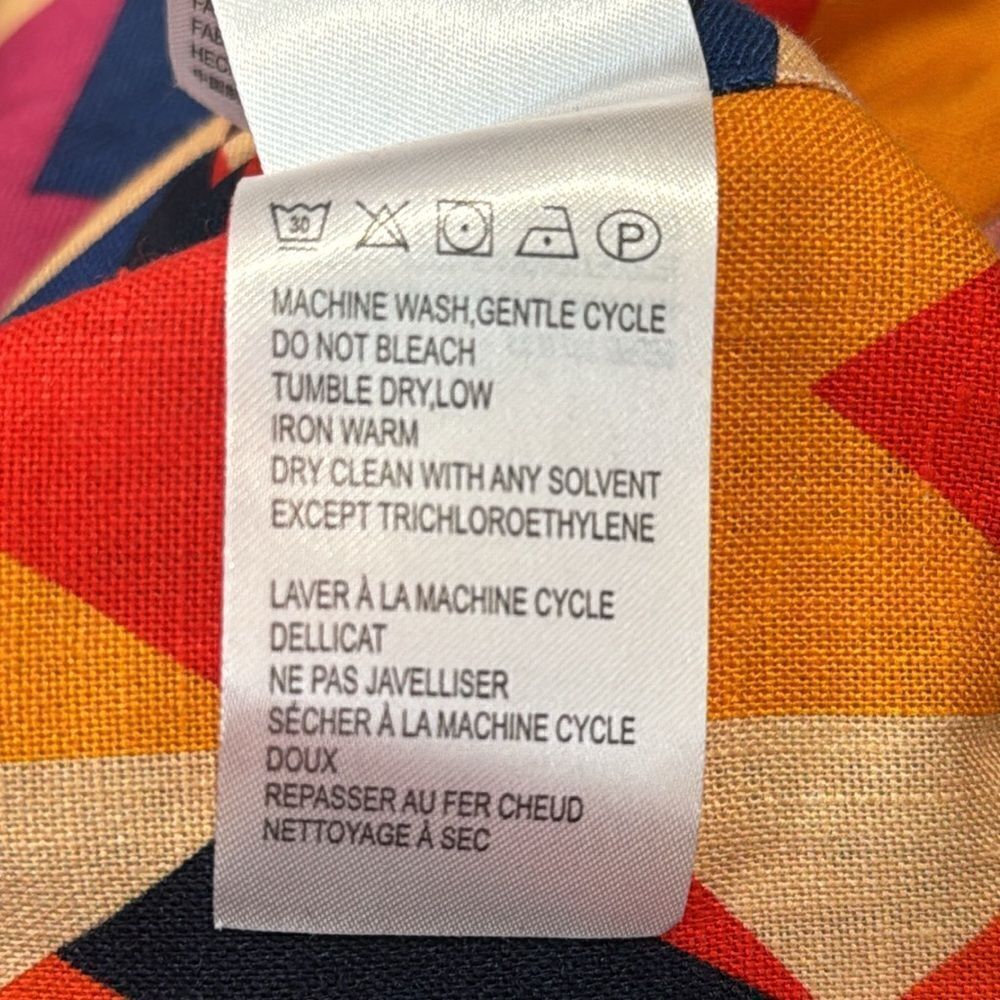 NWT Farm Rio Lindeza Grafica Linen Crop Top In Multi Small - Picture 11 of 13